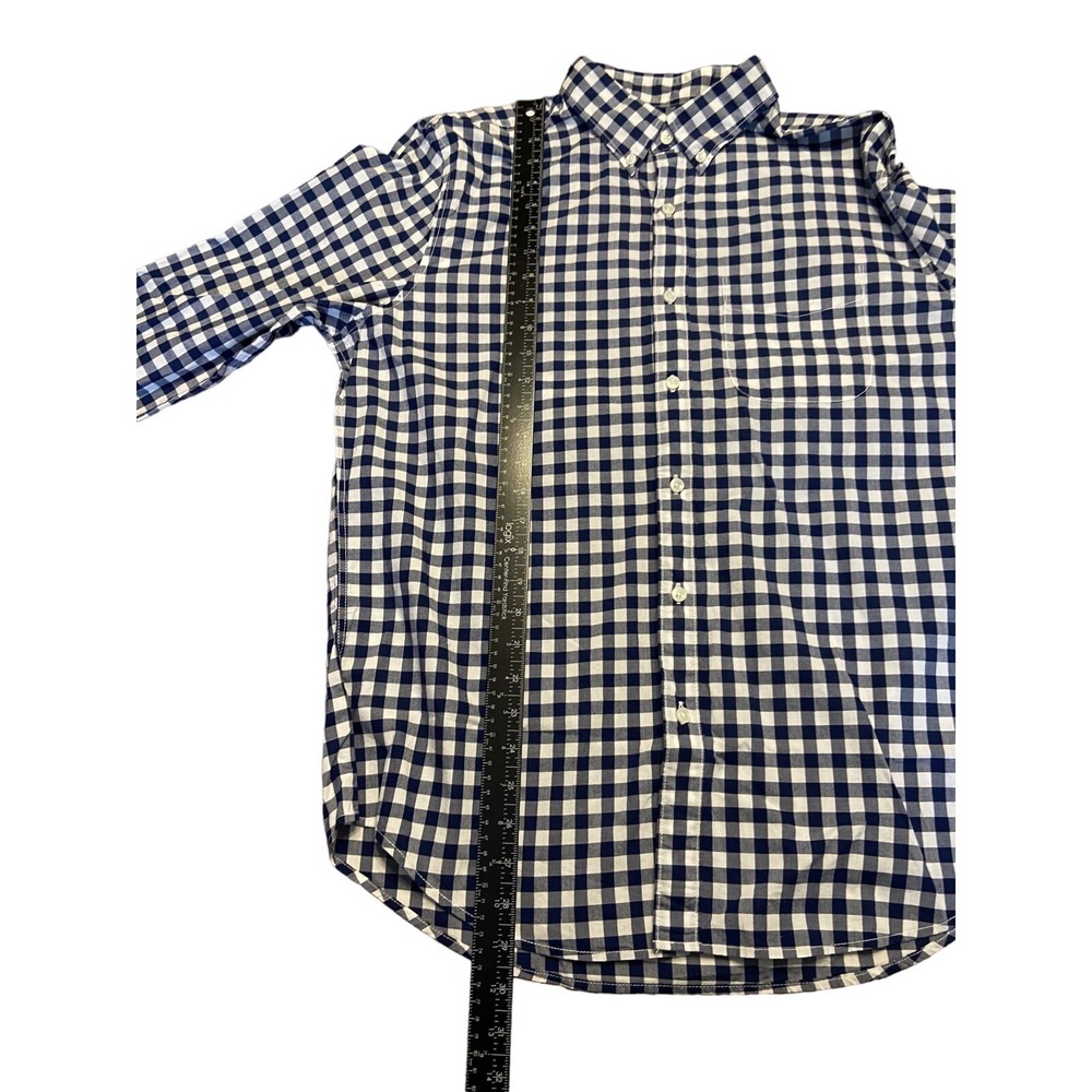 American Eagle Button Down‎ Shirt Blue White Plaid Long Sleeve Size Large New - Picture 4 of 10
